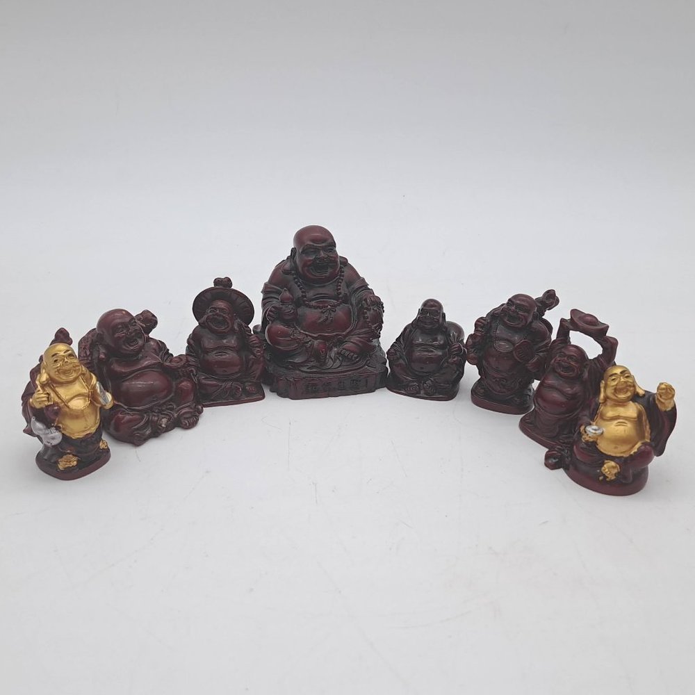 8 Red Fat Buddhas